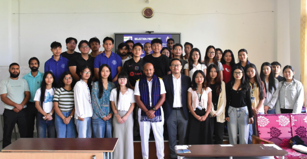 SET at Nagaland University organised a motivational talk by an Indian Navy officer for its students on October 17.